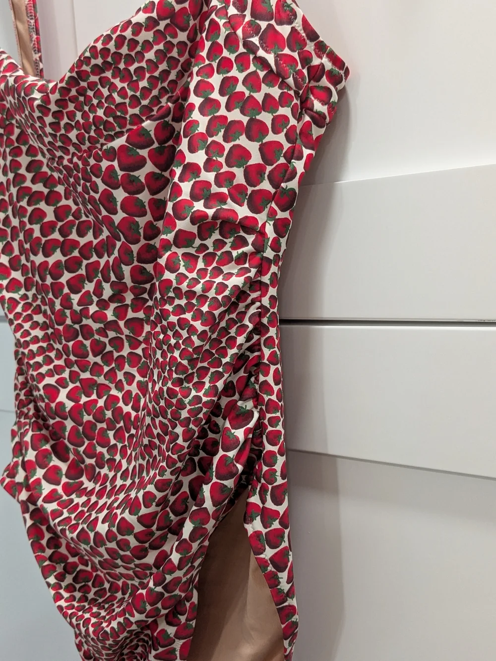 J. Crew Red Heart-Print One-Piece Swimsuit